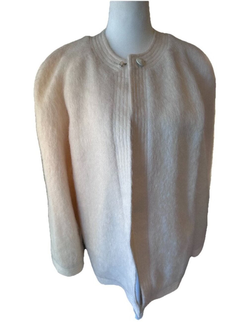 Vintage Norman Cypers LC Mae White Mohair Wool Elegant Jacket Medium